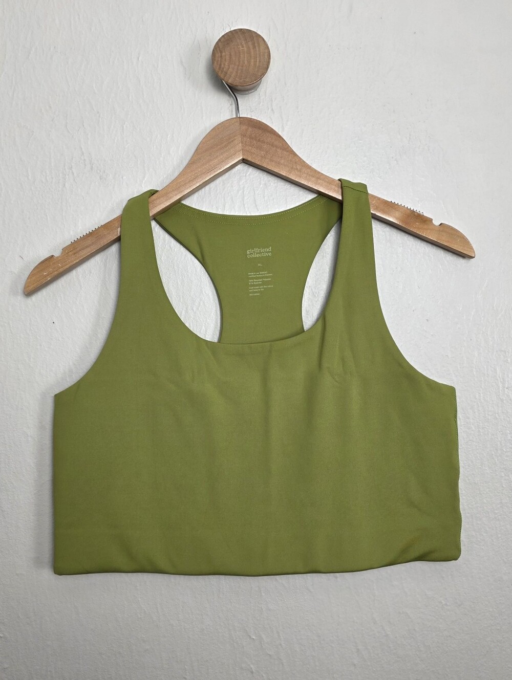 NEW Girlfriend Collectice Paloma Olive Green Racerback Tank Top XL